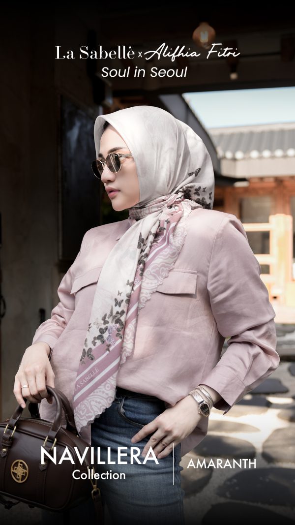La Sabellè x Alifhia fitri : Soul In Seoul - Navillera Scarf - Amaranth