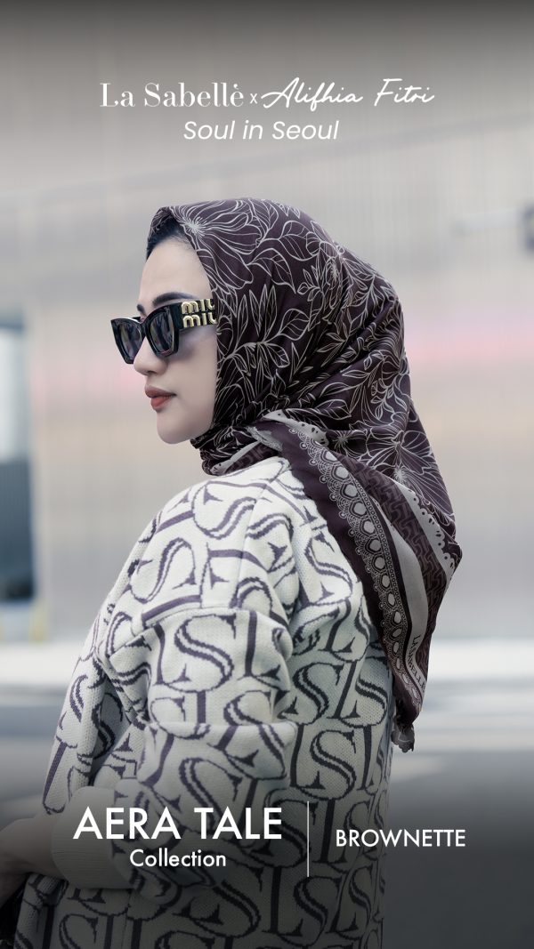 La Sabellè x Alifhia fitri : Soul In Seoul - Aera Tale Scarf - Brownette