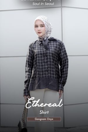 La Sabellè x Alifhia fitri :Ethereal Shirt - Gangnam Onyx