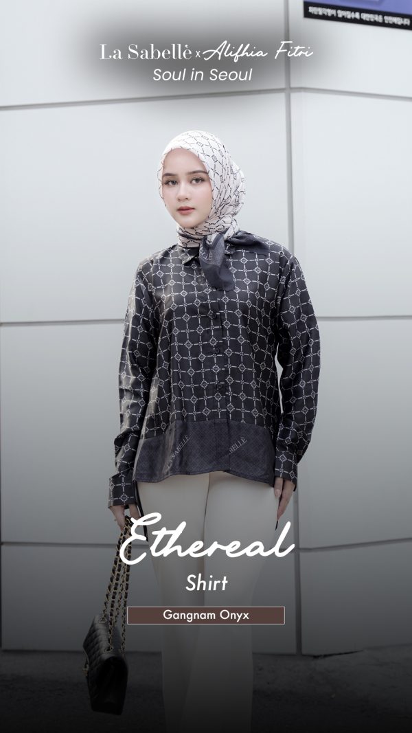 La Sabellè x Alifhia fitri :Ethereal Shirt - Gangnam Onyx