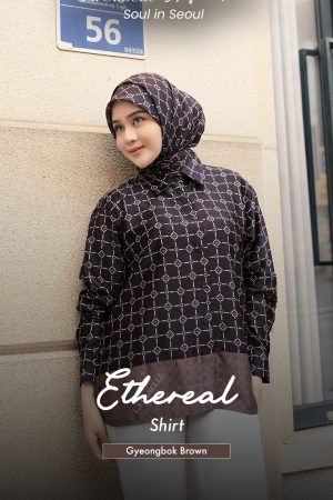La Sabellè x Alifhia fitri :Ethereal Shirt - Gyeongbok Brown