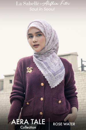 La Sabellè x Alifhia fitri : Soul In Seoul - Aera Tale Scarf - Rosewater