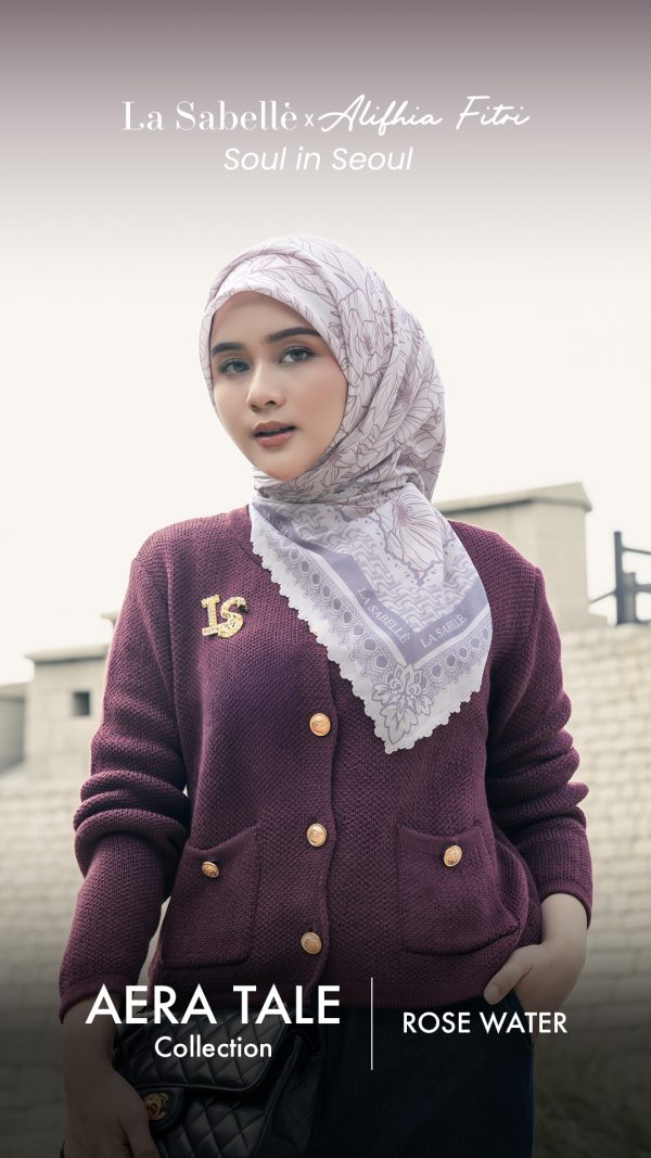 La Sabellè x Alifhia fitri : Soul In Seoul - Aera Tale Scarf - Rosewater